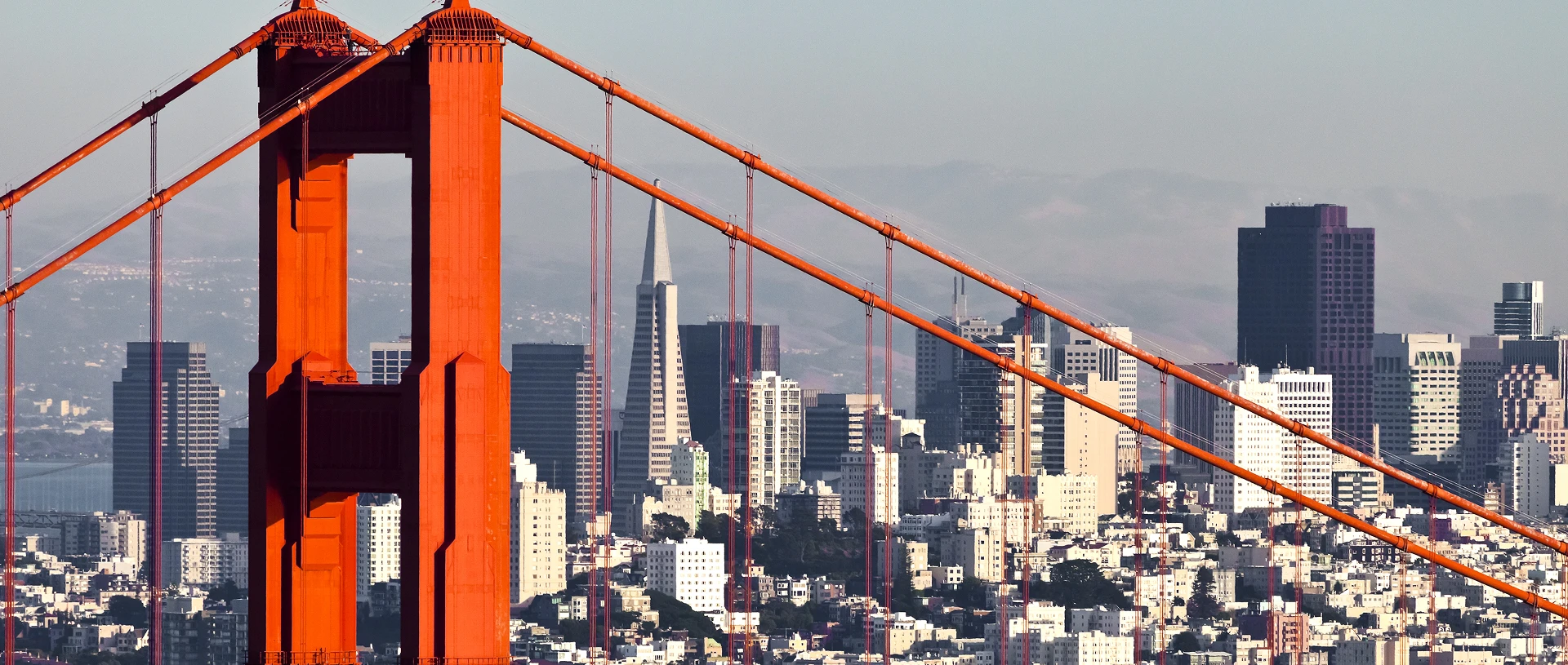 San Francisco Golden Gate Bridge skyline background